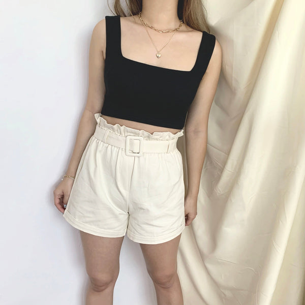 Joye Padded Crop (Coal Black)