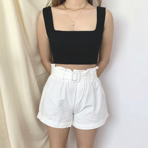 Joye Padded Crop (Coal Black)