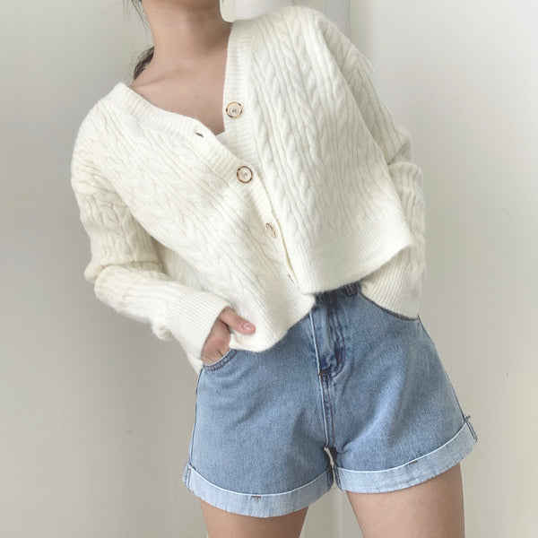 Cloud Knitted Cardigan (Milk)