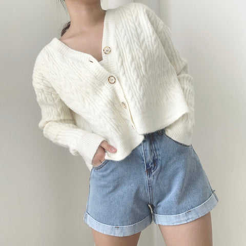 Cloud Knitted Cardigan (Milk)