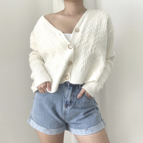 Cloud Knitted Cardigan (Milk)