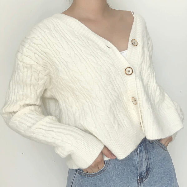 Cloud Knitted Cardigan (Milk)