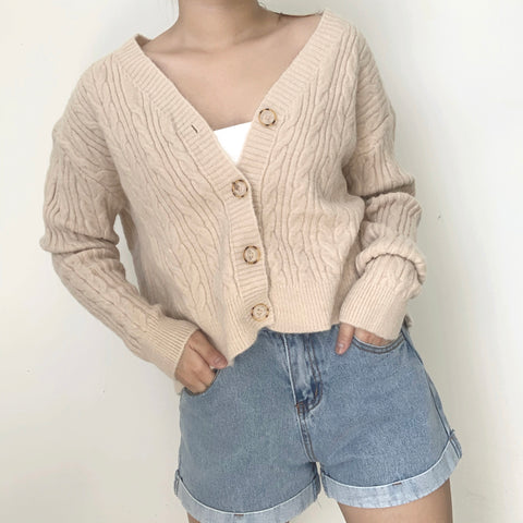 Cloud Knitted Cardigan (Oat)