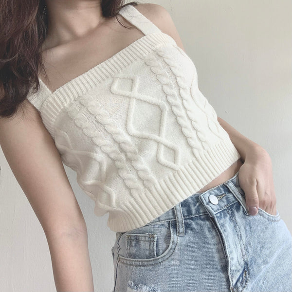 Calla Knitted Tank (Cream)