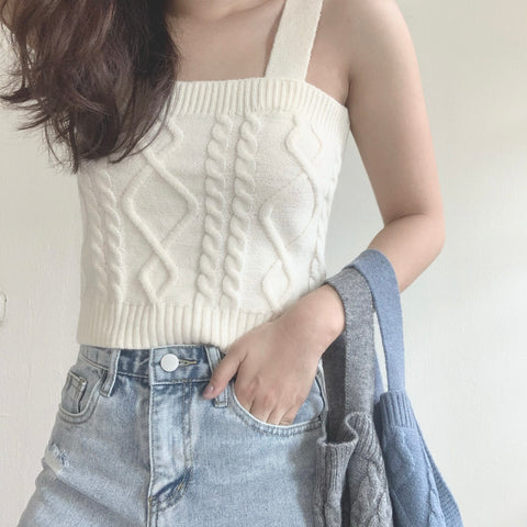 Calla Knitted Tank (Cream)