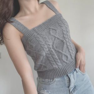 Calla Knitted Tank (Graphite)