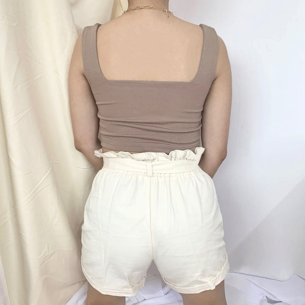 Joye Padded Crop (Mud Brown)