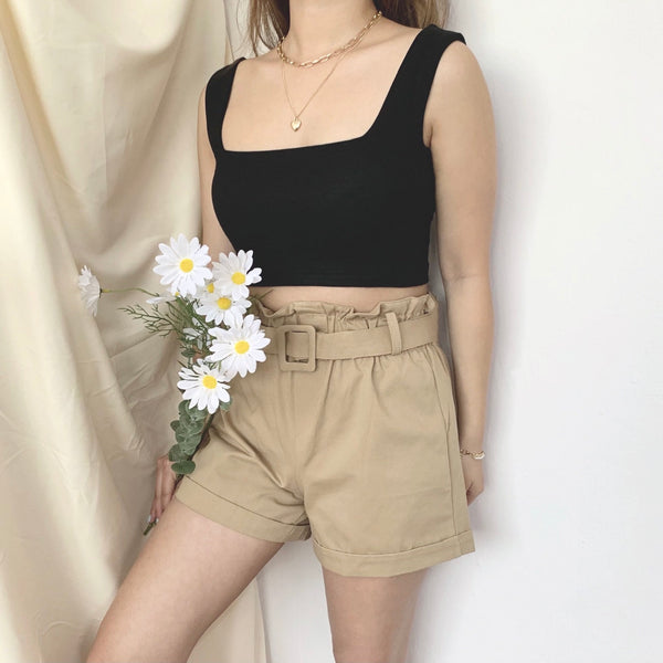 Joye Padded Crop (Coal Black)