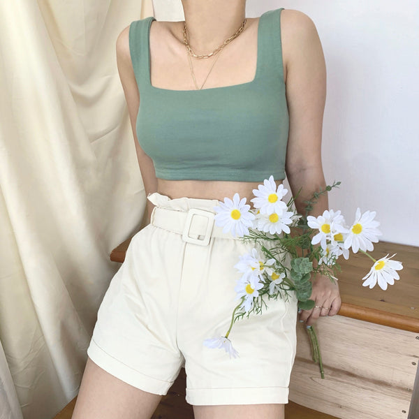 Joye Padded Crop (Fern Green)