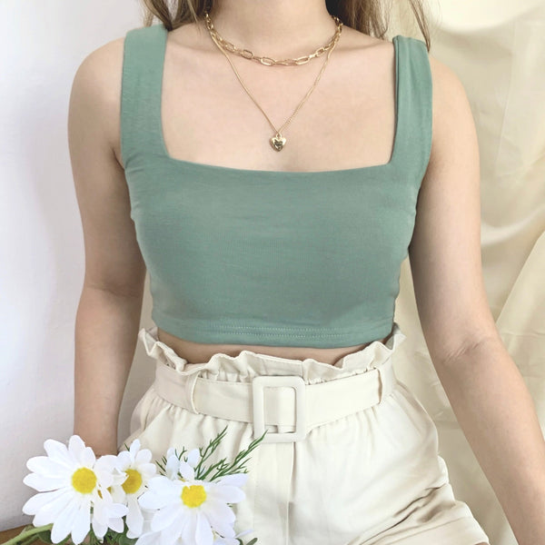 Joye Padded Crop (Fern Green)