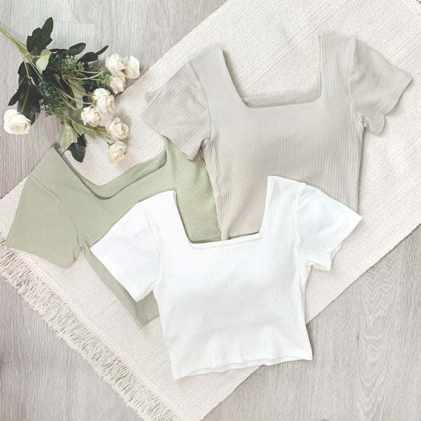 Dahlia Padded Top (Premium) (White)