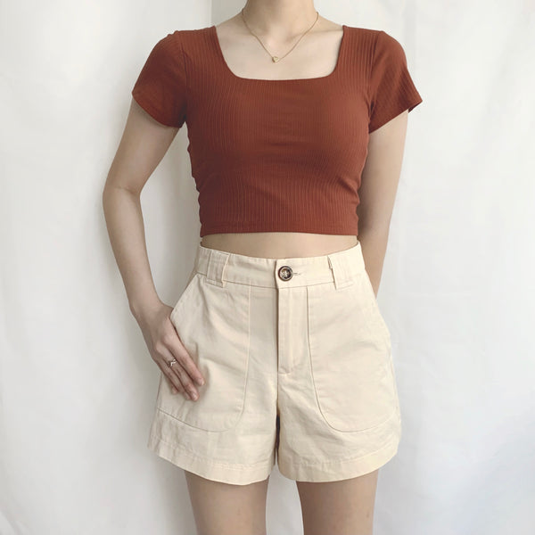 Dahlia Padded Top (Premium) (Rust)