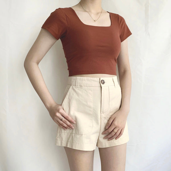 Dahlia Padded Top (Premium) (Rust)