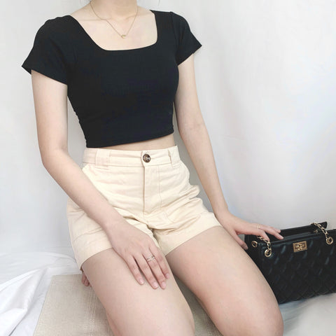 Dahlia Padded Top (Premium) (Black)