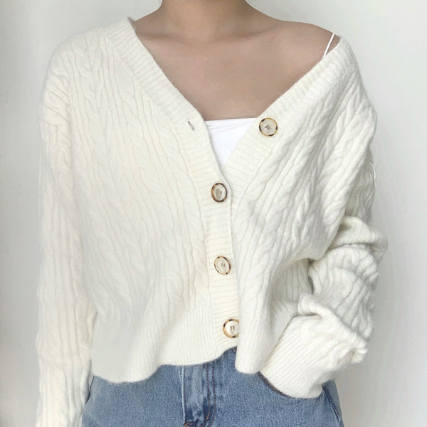 Cloud Knitted Cardigan (Milk)