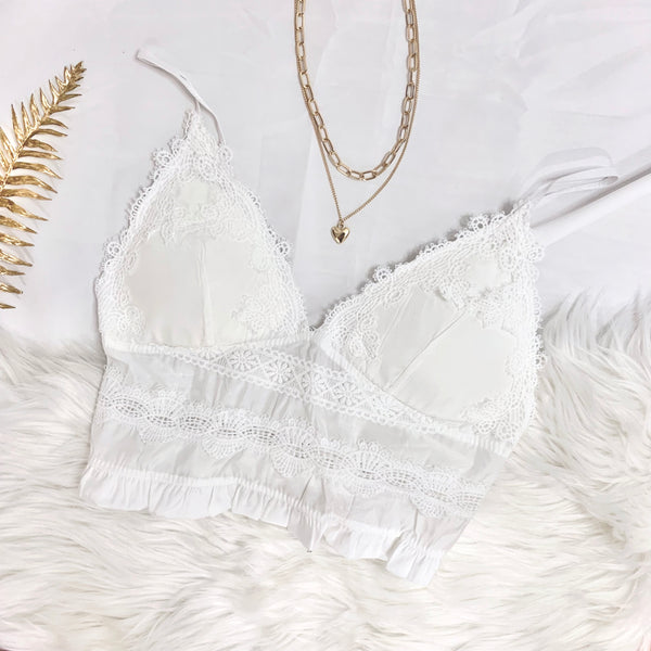 Cleo Padded Bralette (White)