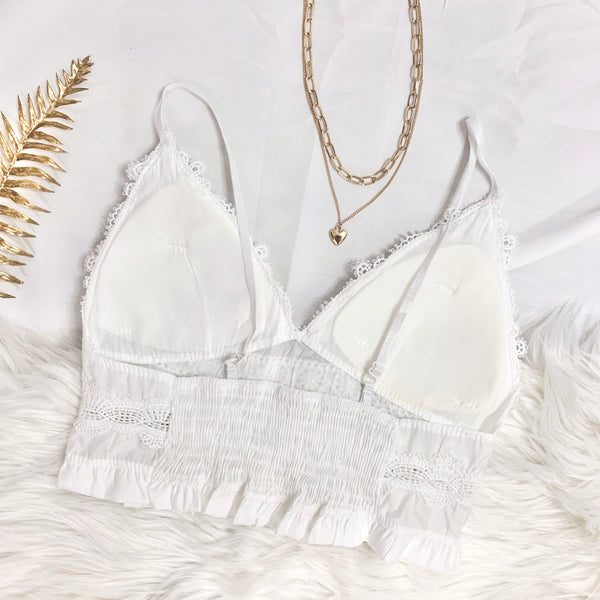 Cleo Padded Bralette (White)