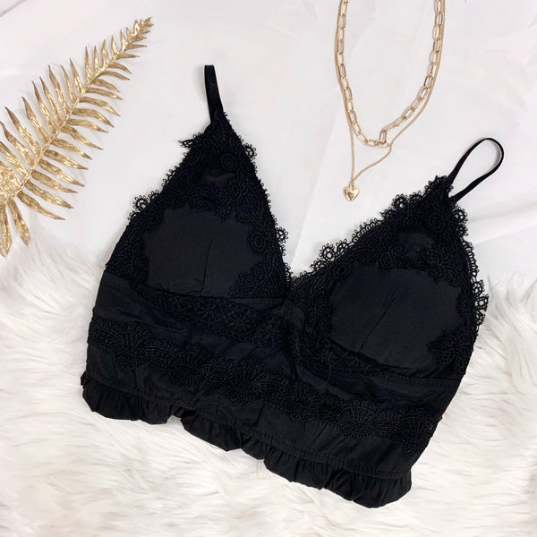 Cleo Padded Bralette (Black)