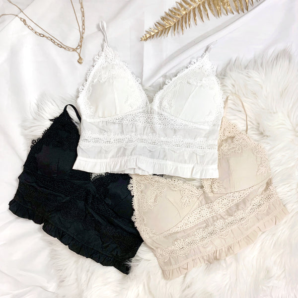 Cleo Padded Bralette (White)